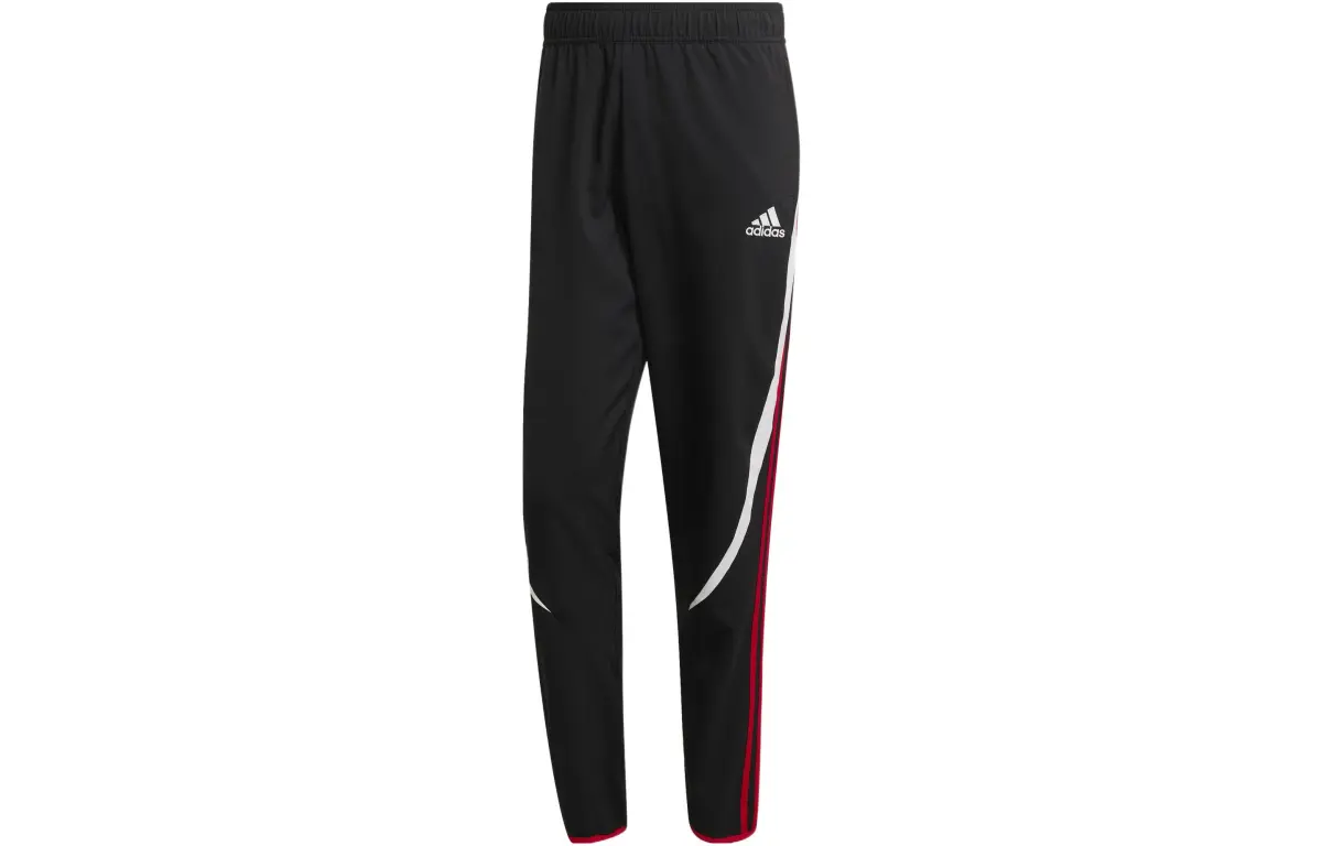 Adidas Knitted Sweatpants Men's Black Moderate Cuffed Pants