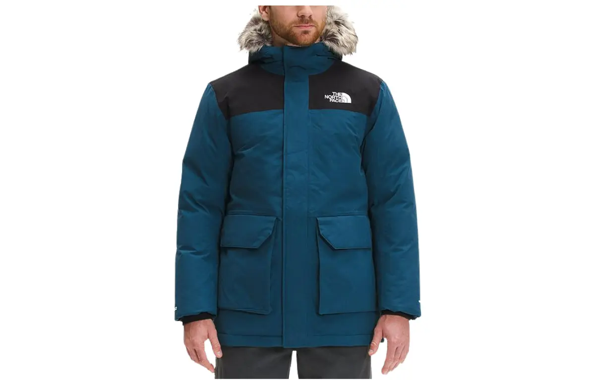 THE NORTH FACE Parka Coats Men's Blue Hooded (Non-detachable) Moderate