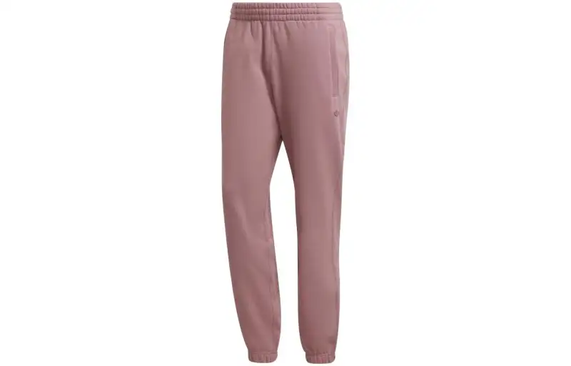 Adidas Originals Knitted Sweatpants Men's Pink Moderate Cuffed Pants