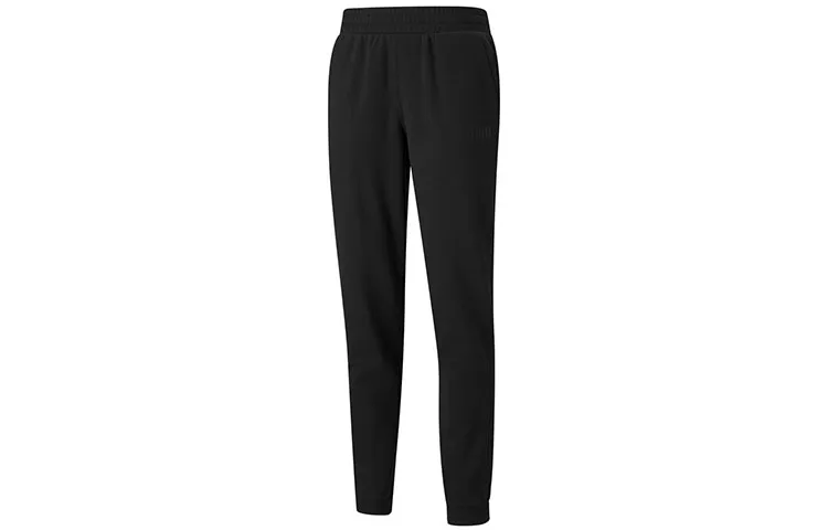 PUMA Knitted Sweatpants Men's Black Moderate Cuffed Pants