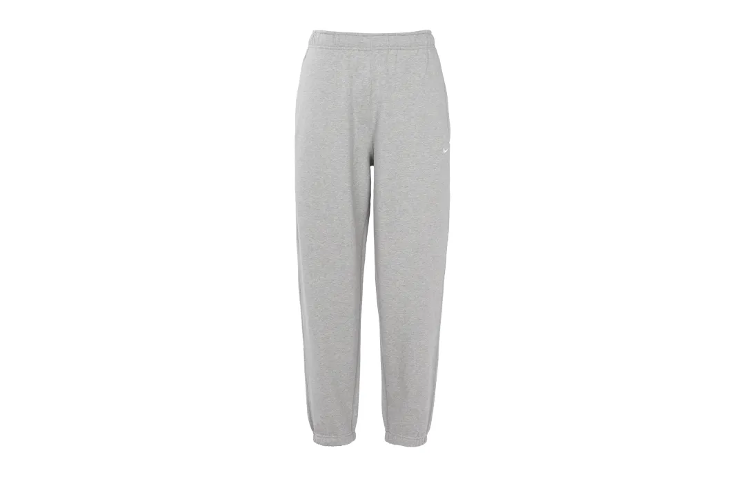 Nike Lab Solid Color Fleece Lined Thermal Elastic Cuff Knitted Sweatpants Men's Dark Gray
