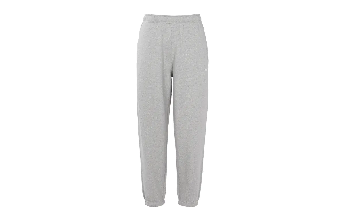 Nike Lab Solid Color Fleece Lined Thermal Elastic Cuff Knitted Sweatpants Men's Dark Gray