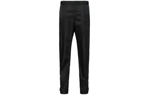 PRADA Casual Pants Men's Black Moderate Tapered Pants