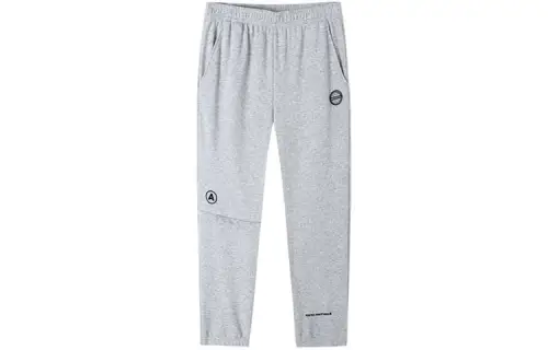 ANTA Knitted Sweatpants Men's Gray Moderate Cuffed Pants