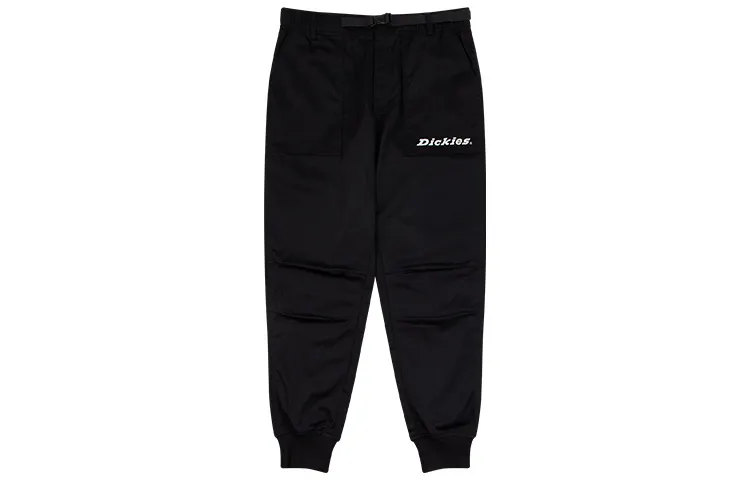 Dickies Knitted Sweatpants Men's Black Moderate Cuffed Pants