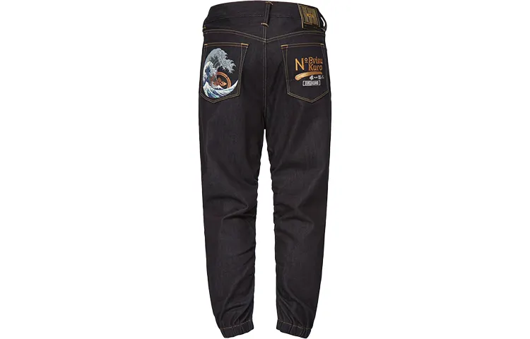EVISU Jeans Men's Denim Blue Moderate Cuffed Pants