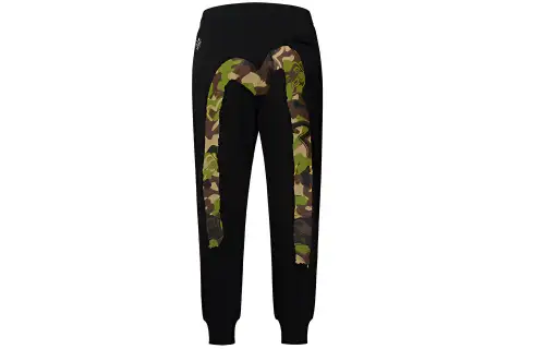 EVISU Cuffed Pants Moderate Casual Pants Men's Black