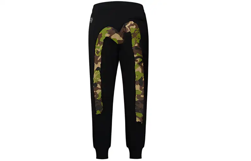 EVISU Cuffed Pants Moderate Casual Pants Men's Black