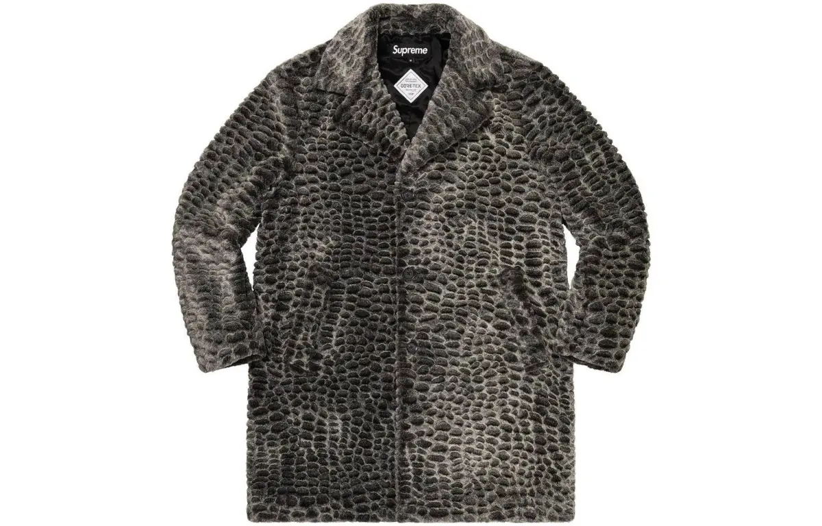 Supreme Croc Faux Fur Overcoat