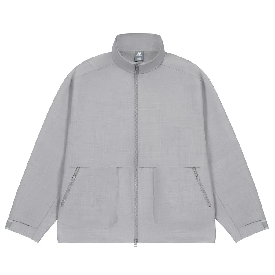 New Balance NB Grey SS25 Jackets & Coats Unisex Medium Gray
