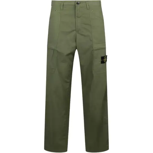STONE ISLAND Cargo Pants Men's Olive Green Moderate