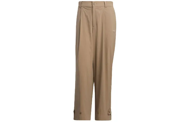 Adidas Knitted Sweatpants Men's Brown Moderate Straight Fit Pants
