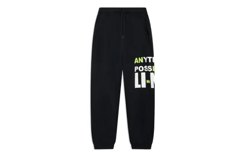 Li Ning Sports Life Collection Knitted Sweatpants Men's Black