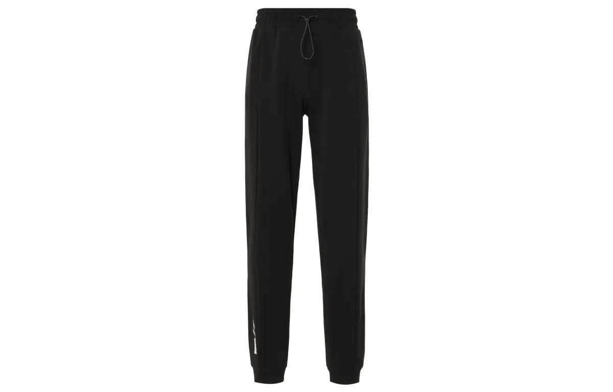 PUMA Knitted Sweatpants Men's Black Moderate Cuffed Pants