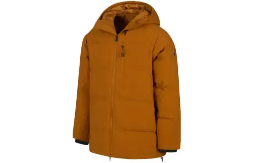ASICS Down Jackets Men's Brown Hooded Moderate Other