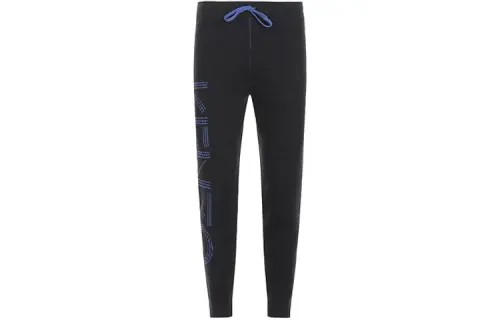 KENZO Knitted Sweatpants Men's Black Moderate Straight Fit Pants