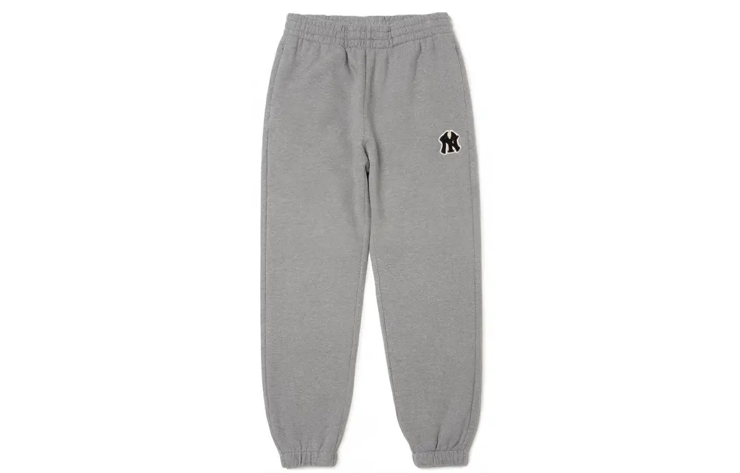 MLB Knitted Sweatpants Unisex Gray Moderate Cuffed Pants