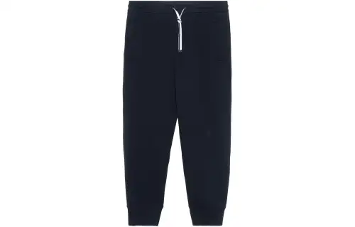 EMPORIO ARMANI Armani FW21 solid color tapered hem knitted sweatpants men's black