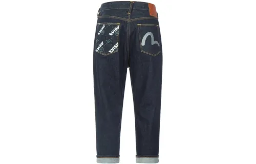 EVISU Jeans Men's Denim Blue Moderate Tapered Pants