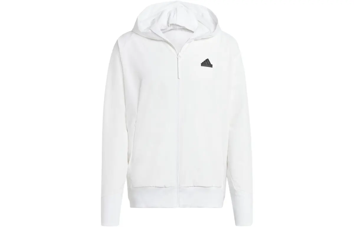 Adidas Z.N.E. Woven Full Zip Hooded Track Top Jackets & Coats Men's White
