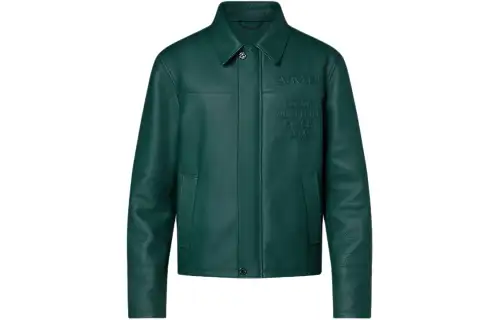 LOUIS VUITTON SS24 Leather Jacket Men's Pine Green