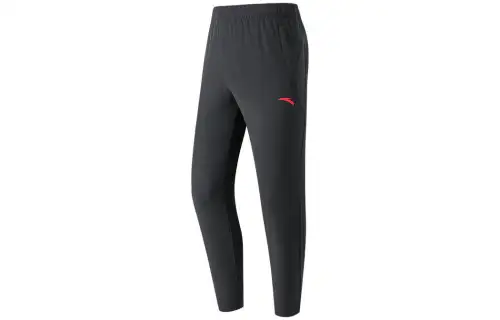 ANTA Variety Training Collection Knitted Sweatpants Men's Black Moderate Straight Fit Pants