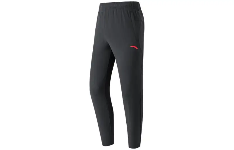 ANTA Variety Training Collection Knitted Sweatpants Men's Black Moderate Straight Fit Pants