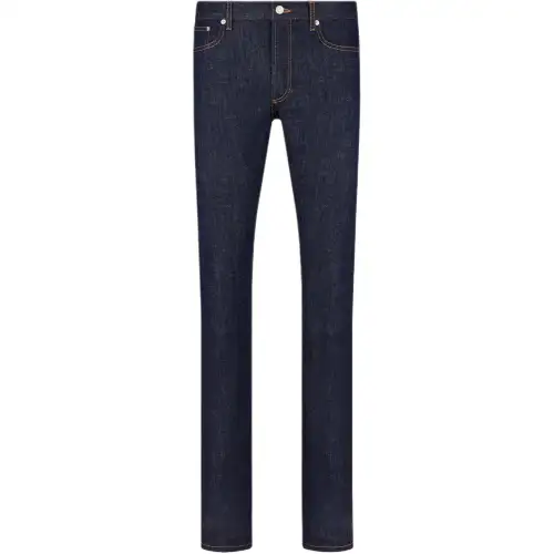 DIOR Jeans Men's Blue Moderate Straight Fit Pants