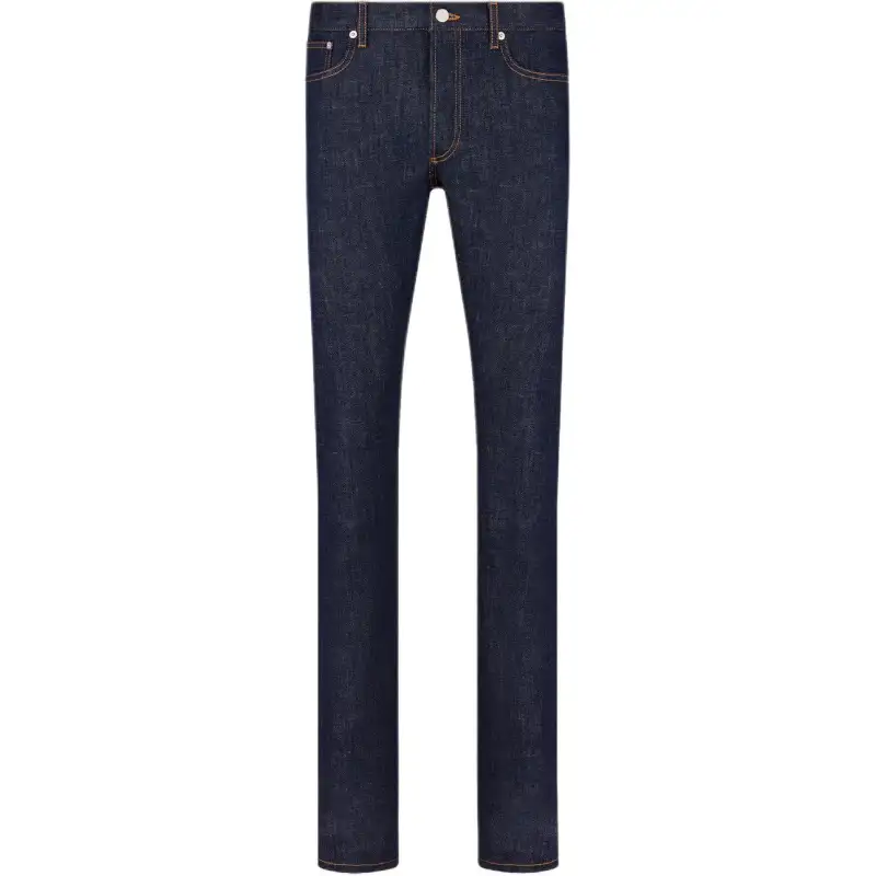 DIOR Jeans Men's Blue Moderate Straight Fit Pants