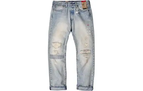 Levis Jeans Men's Light Blue Moderate Straight Fit Pants