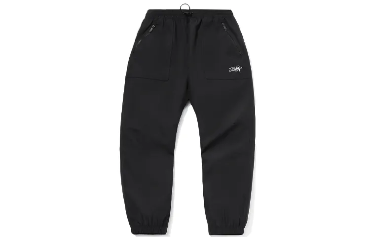 Li Ning Casual Pants Men's Black Moderate Cuffed Pants