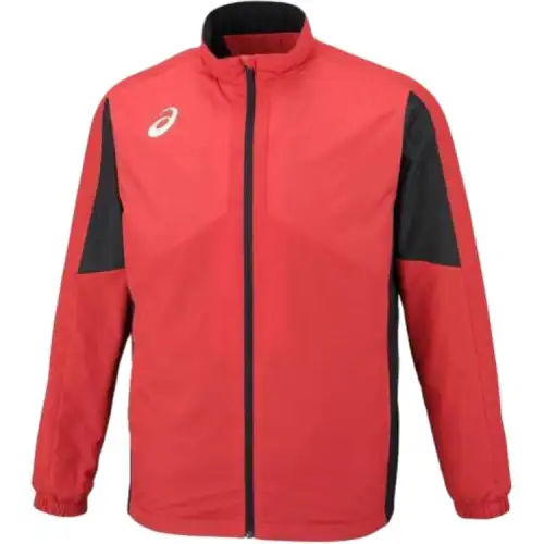ASICS Jackets Men's Red Stand Collar Moderate Other