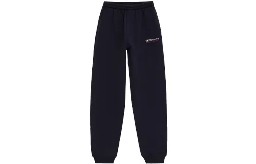 Vetements Knitted Sweatpants Unisex Marine Blue Moderate Cuffed Pants