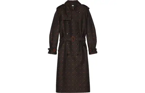 GUCCI Trench Coats Men's Multicolor Lapel Moderate Other