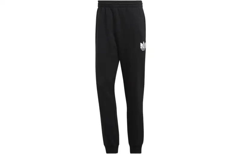 Adidas Originals TREF SWTPANT Knitted Sweatpants Men's Black Moderate Cuffed Pants