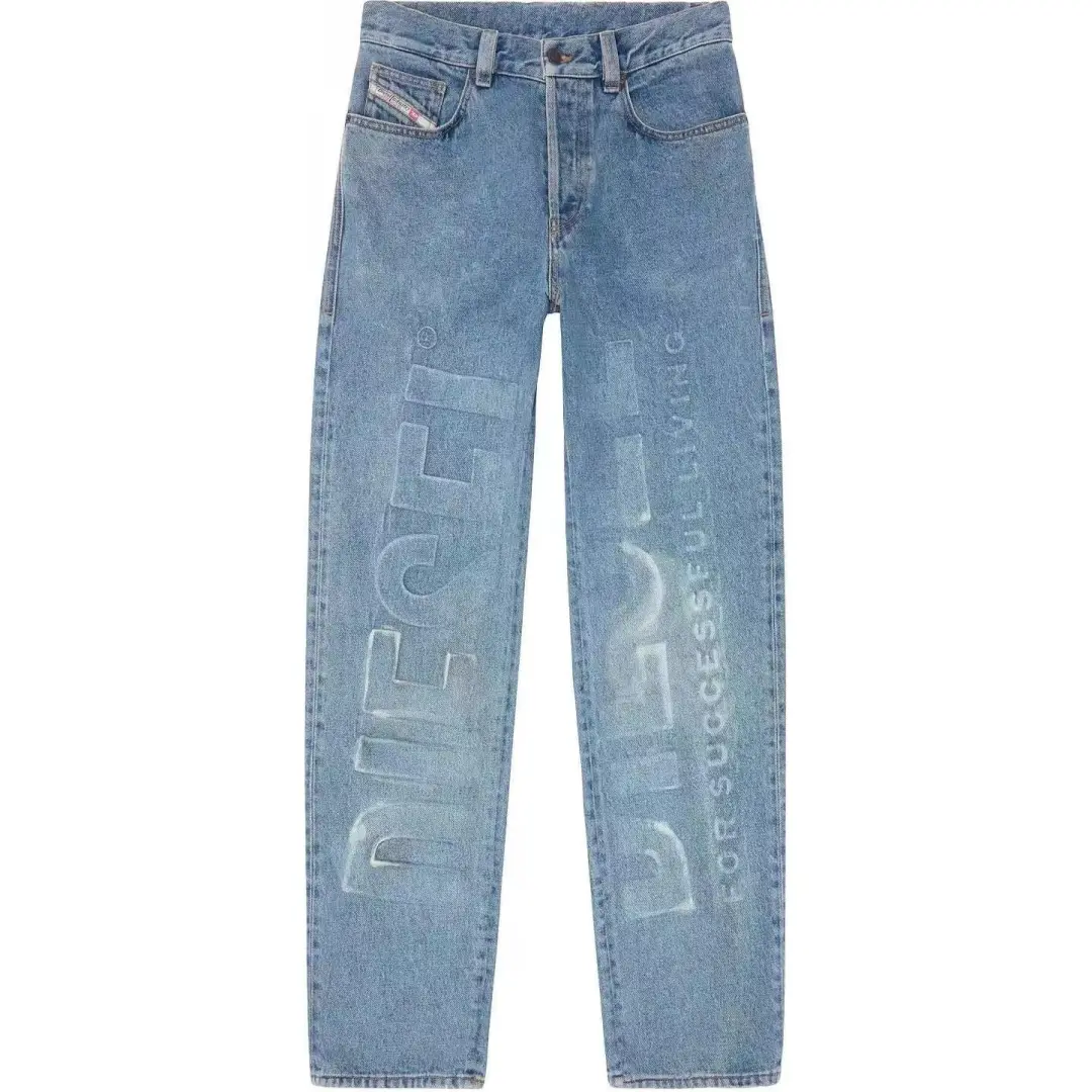 DIESEL Jeans Men's Blue Moderate Straight Fit Pants