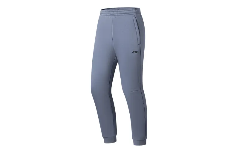 Li Ning Training Series Knitted Sweatpants Men's Flint Stones Blue Moderate Cuffed Pants