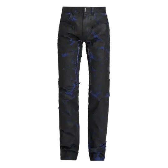 Givenchy Jeans Men's Blue Moderate Straight Fit Pants