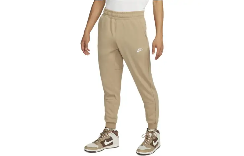 Nike Knitted Sweatpants Men's Khaki Moderate Cuffed Pants