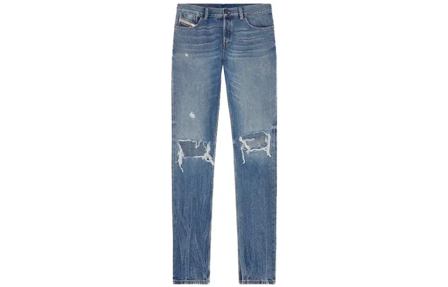 DIESEL Jeans Men's Blue Moderate Straight Fit Pants