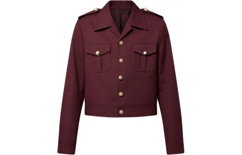 LOUIS VUITTON Classic Officer Wool Jacket