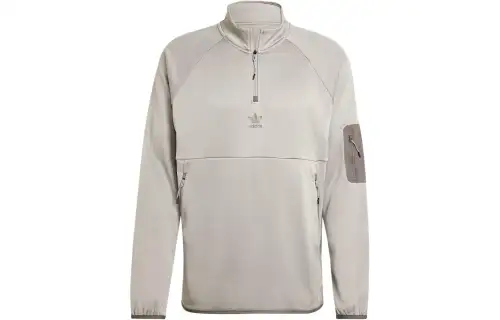 Adidas Originals 1/4 Zip Top Jackets & Coats Men's Gray
