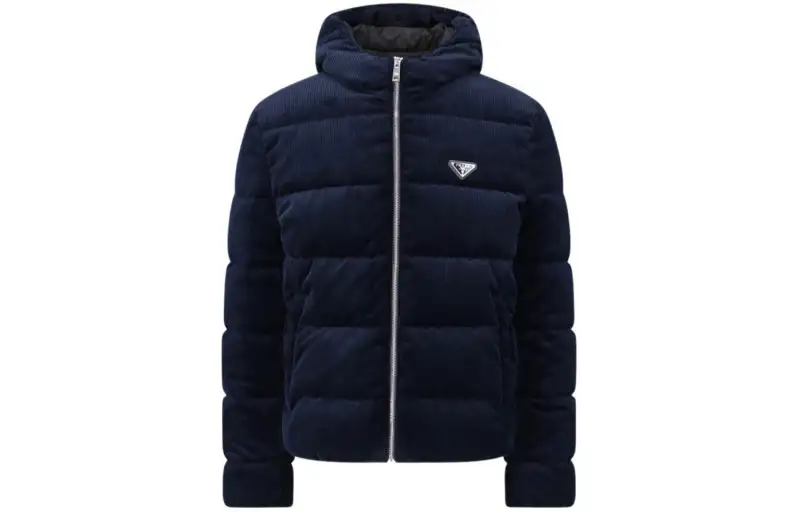 PRADA FW23 Down Jacket Men's Marine Blue