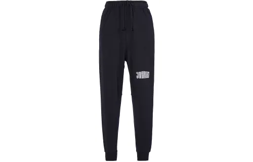 Jordan Knitted Sweatpants Men's Black Moderate Cuffed Pants