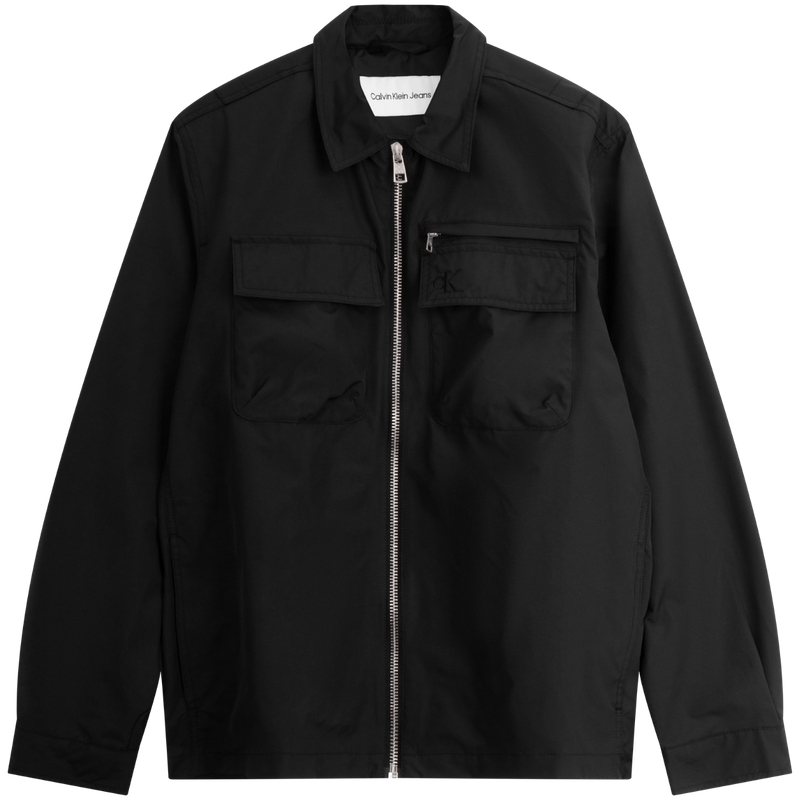 CALVIN KLEIN SS24 Series Jeans Casual Exquisite Embroidery Decoration Patch Pocket Design Zipper Shirt Collar Windproof Work Jacket Men's