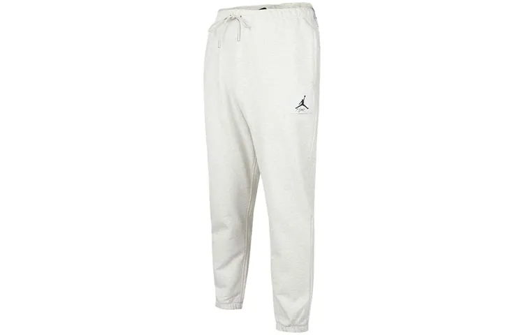 Jordan Flying Man Knitted Sweatpants Men's Gray Thickened Cuffed Pants