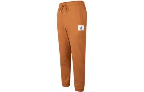 Jordan Essentials Statement Knitted Sweatpants Men's Brown Thickened Cuffed Pants