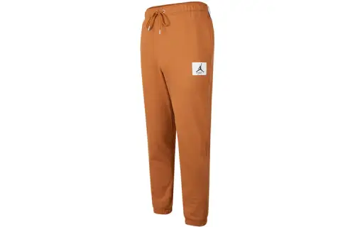 Jordan Essentials Statement Knitted Sweatpants Men's Brown Thickened Cuffed Pants