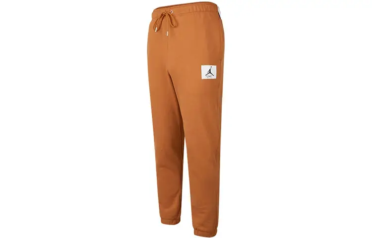 Jordan Essentials Statement Knitted Sweatpants Men's Brown Thickened Cuffed Pants