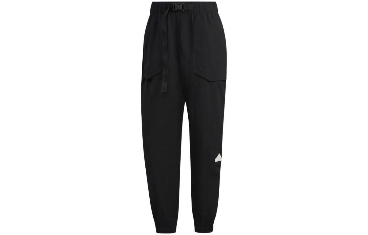 Adidas Knitted Sweatpants Men's Black Moderate Cuffed Pants